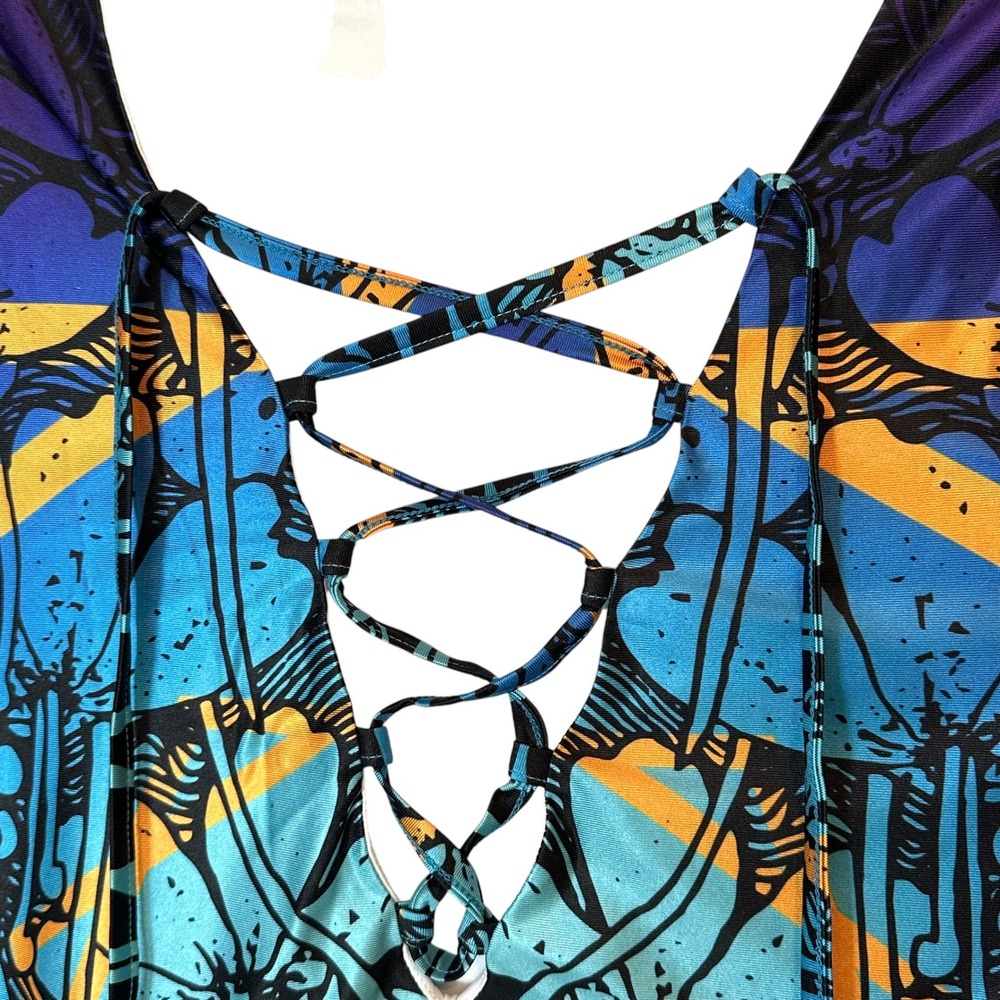 Festi Drops Kooz Bodysuit Artist Series Braided Long Sleeve XS Rave Festival‎ - Picture 6 of 15